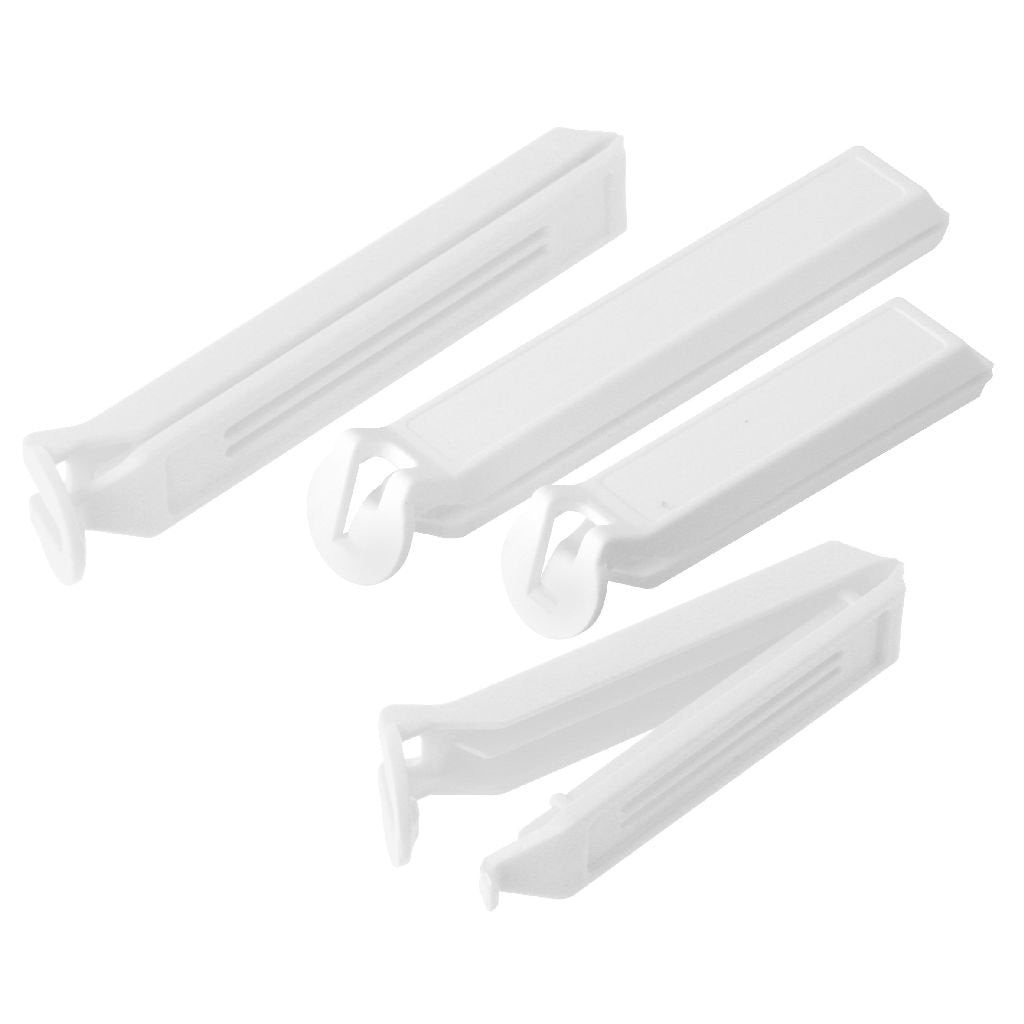 Fackelmann - Fackelmann basic vershoudklem 11 en 8 cm wit 4 stuks