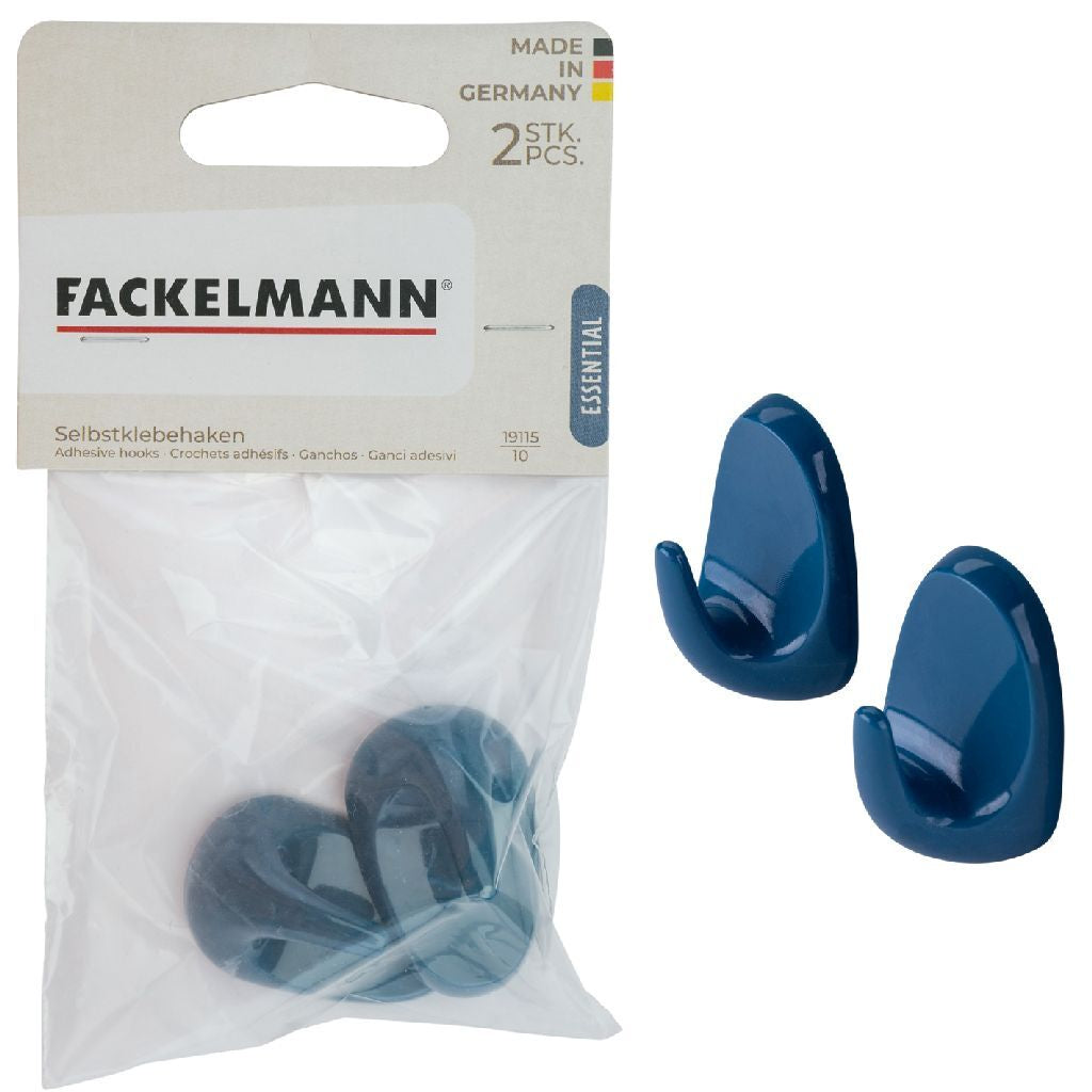 Fackelmann - Fackelmann theedoek haken 2 stuks donkerblauw