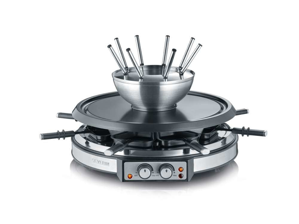 Severin raclette fondue gourmet combinatie 8-persoons rg 2348