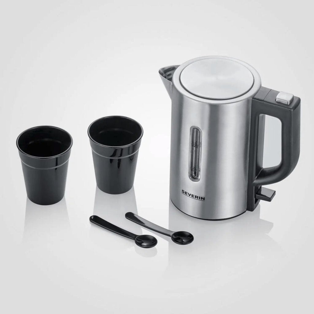 Severin wk3647 mini reiswaterkoker 0.5l 1100w rvs zwart