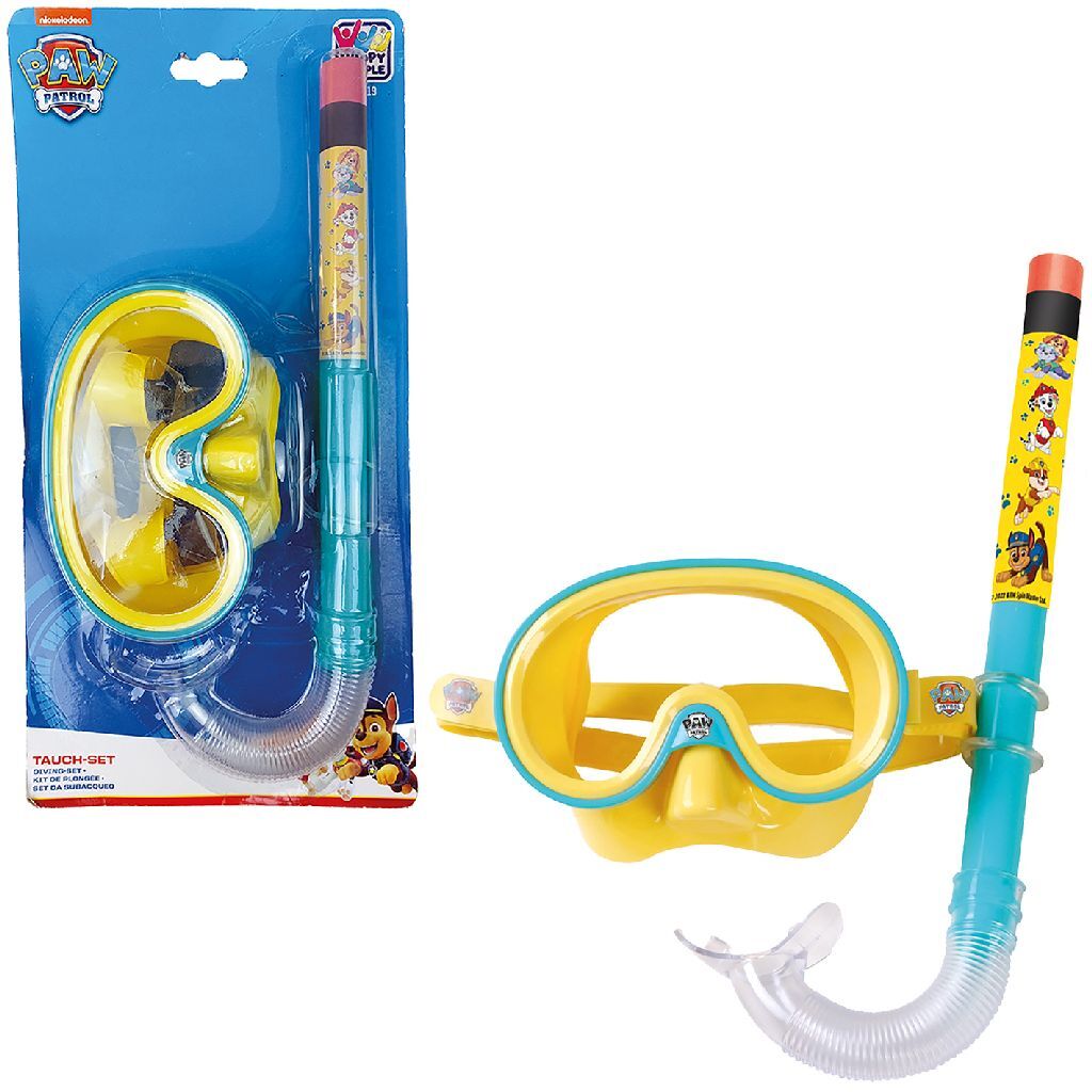 Merkloos sans marque paw patrol kinder snorkelset blauw geel