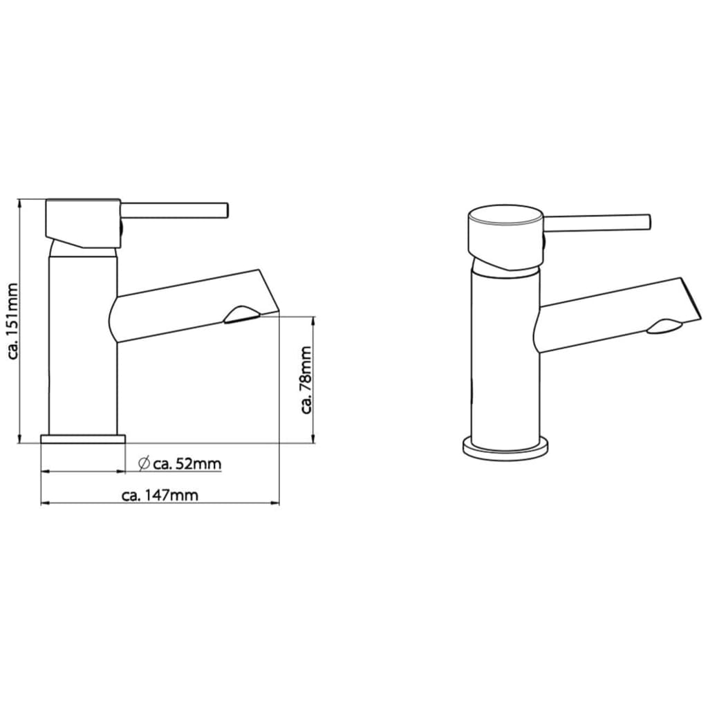 Ngk schutte laurana ééngreepsmeraan wastafel | chroom 35910