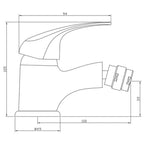 Ngk schutte athos plus ééngreepsmeraan bidet | chroom 41200