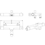 Ngk schutte vico thermostatische meraan bad | chroom 52450