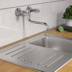 Schutte brillant tweegreepskraan keuken | wandmontage | chroom 57600