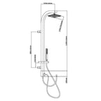 Schutte madagaskar hoofddoucheset | wit-chroom 60065
