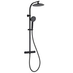 Ngk schutte madura fresh hoofddouche set met thermostatische meraan| mat zwart 60076
