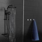 Ngk schutte madura fresh hoofddouche set met thermostatische meraan| mat zwart 60076
