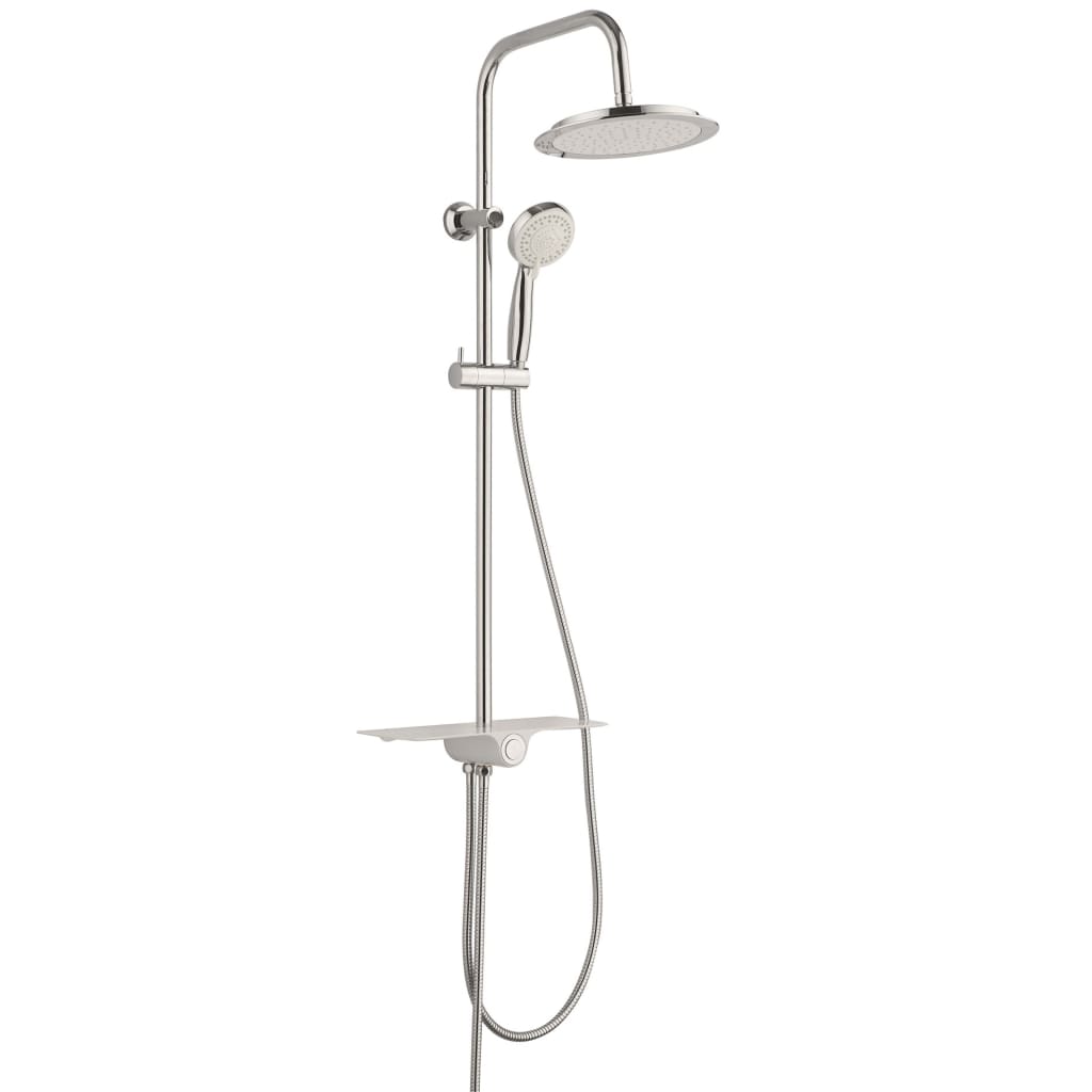 Schutte aquastar hoofddouche set met planchet | chroom-wit 60500