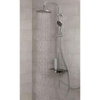 Schutte aquastar hoofddouche set met planchet | chroom-antraciet 60501