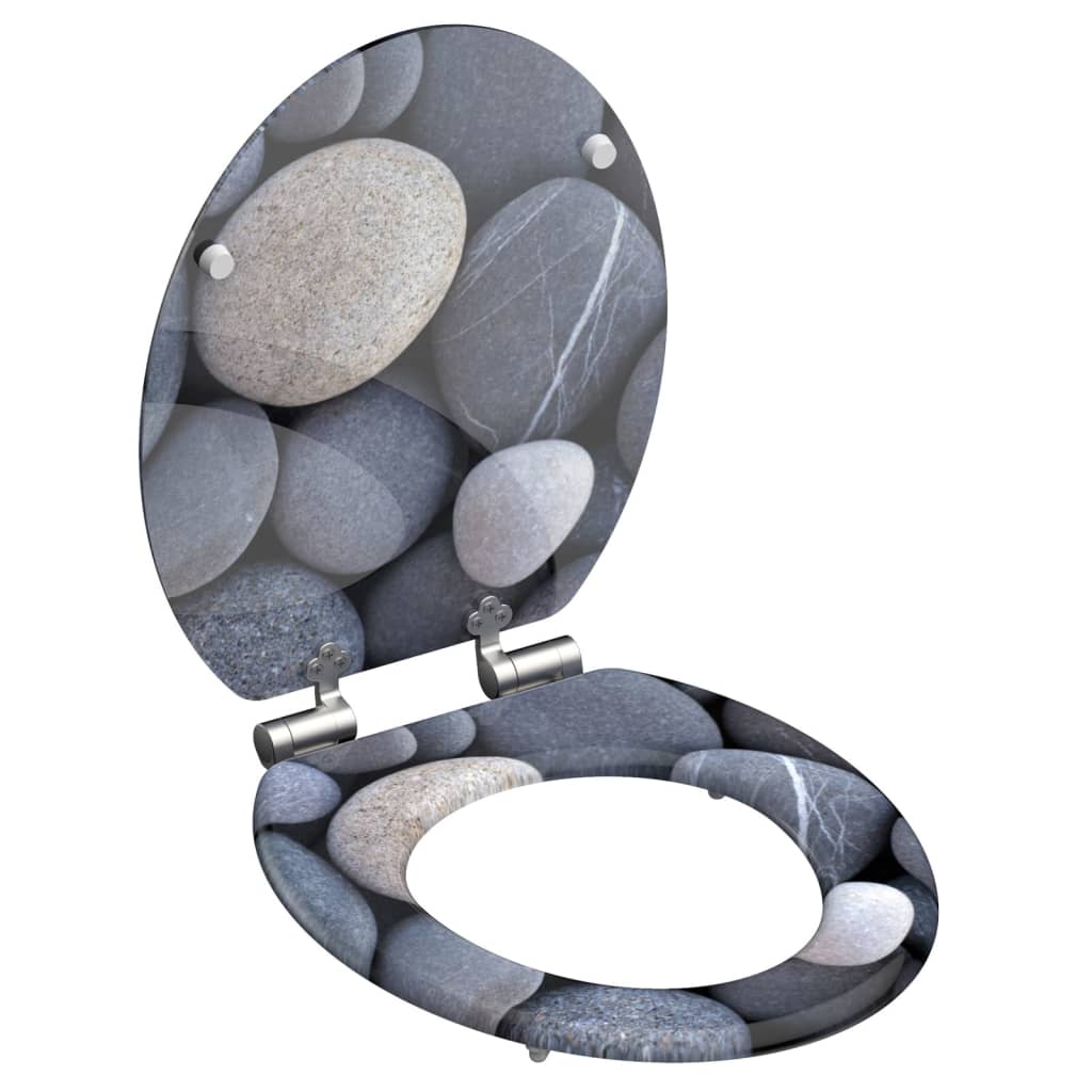 Schutte mdf wc-bril grey stone met soft-close 80130