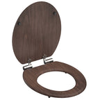 Schutte mdf wc-bril dark wood met soft-close 80193