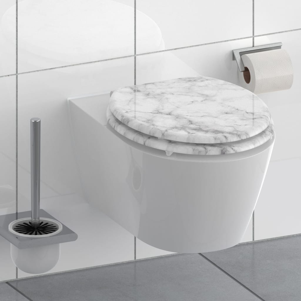 Schutte mdf wc-bril marmor stone met soft-close 80194