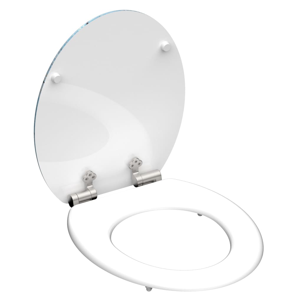 Schutte mdf high gloss wc-bril shell heart met soft-close 80540