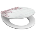 Schutte mdf high gloss wc-bril flowers and wood met soft-close 80549