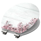 Schutte mdf high gloss wc-bril flowers and wood met soft-close 80549