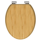 Schutte natural bamboo wc-bril van massief bamboe met soft-close 81101