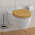 Schutte natural bamboo wc-bril van massief bamboe met soft-close 81101