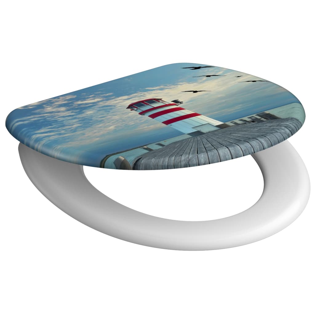 Schutte duroplast wc-bril lighthouse met soft-close 82149
