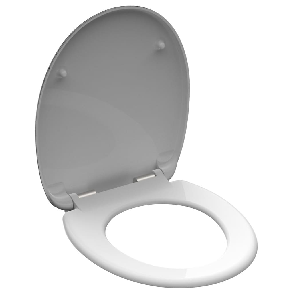 Schutte duroplast wc-bril industrial grey met soft-close 82155