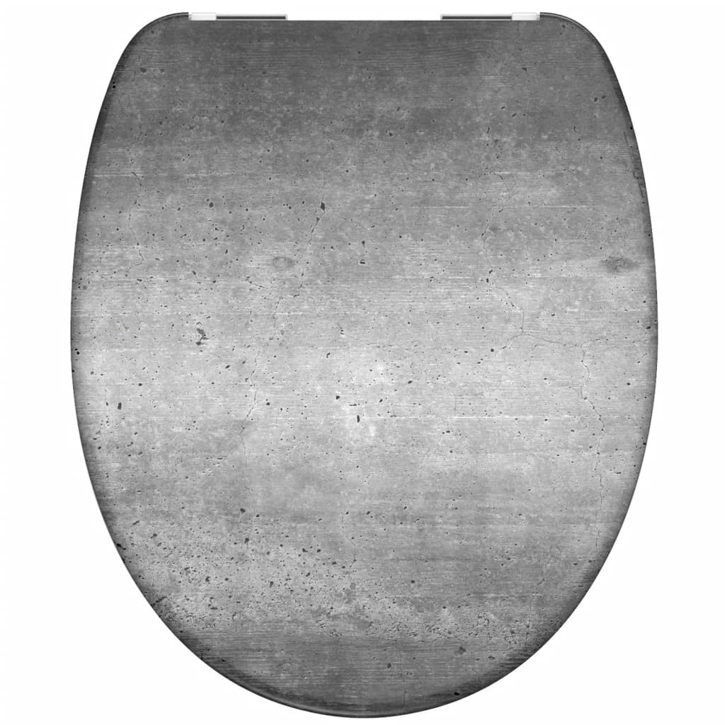 Schutte duroplast wc-bril industrial grey met soft-close 82155