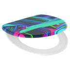 Schutte duroplast wc-bril neon paint met soft-close 82191