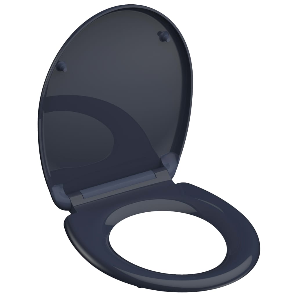 Schutte duroplast wc-bril anthrazit met soft-close en quick-release 82304