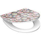 Schutte duroplast high gloss wc-bril crazy skull met soft-close en quick-release 82586