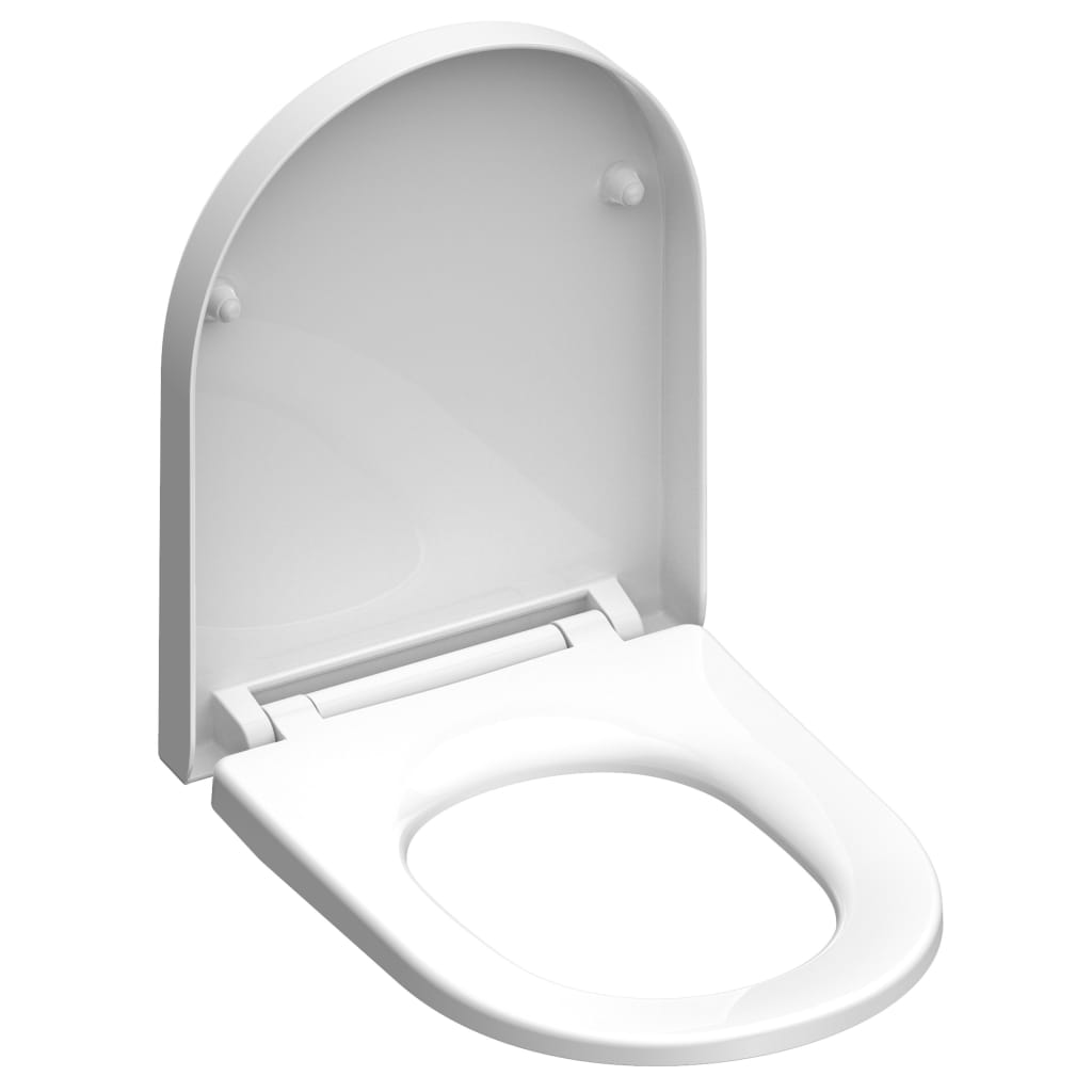 Schutte duroplast wc-bril d-vorm white met soft-close en quick-release 82910