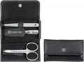 Diversen zwilling classic inox manicure etui 3-delig rundleer zwart