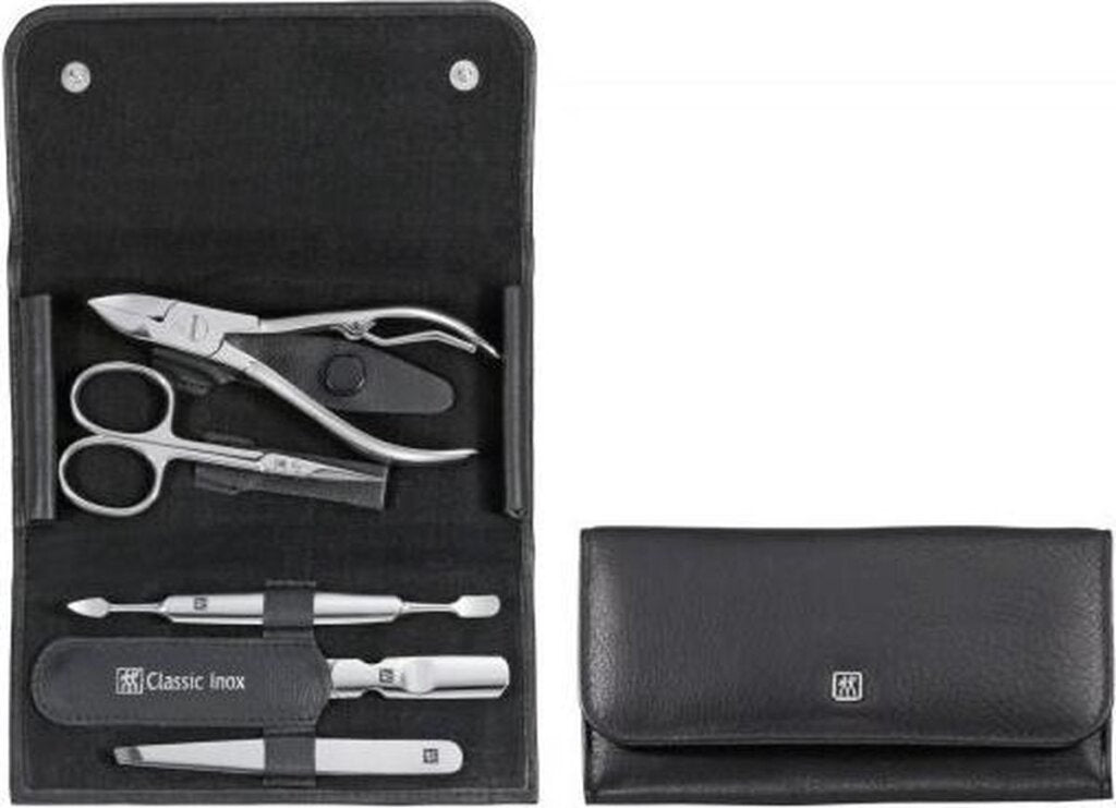 Diversen - Diversen Zwilling classic inox manicure etui leer zwart 5-delig