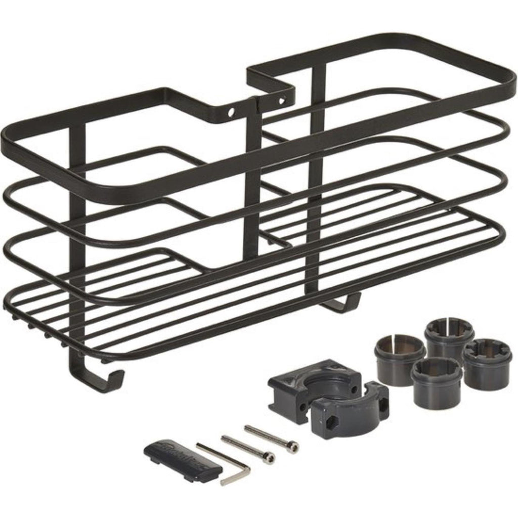 Metaltex origin lava touch doucherek voor douchekolom 29x11x15cm matzwart (ophangen zonder boren)