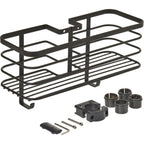 Metaltex origin lava touch doucherek voor douchekolom 29x11x15cm matzwart (ophangen zonder boren)