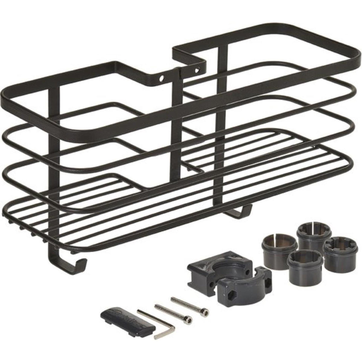 Metaltex origin lava touch doucherek voor douchekolom 29x11x15cm matzwart (ophangen zonder boren)