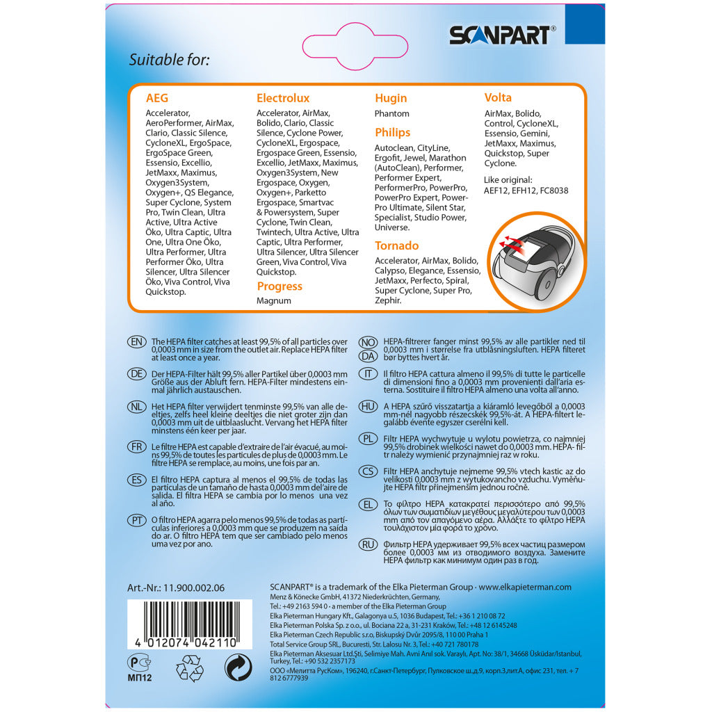 Scanpart phi ele s-class filter efh12