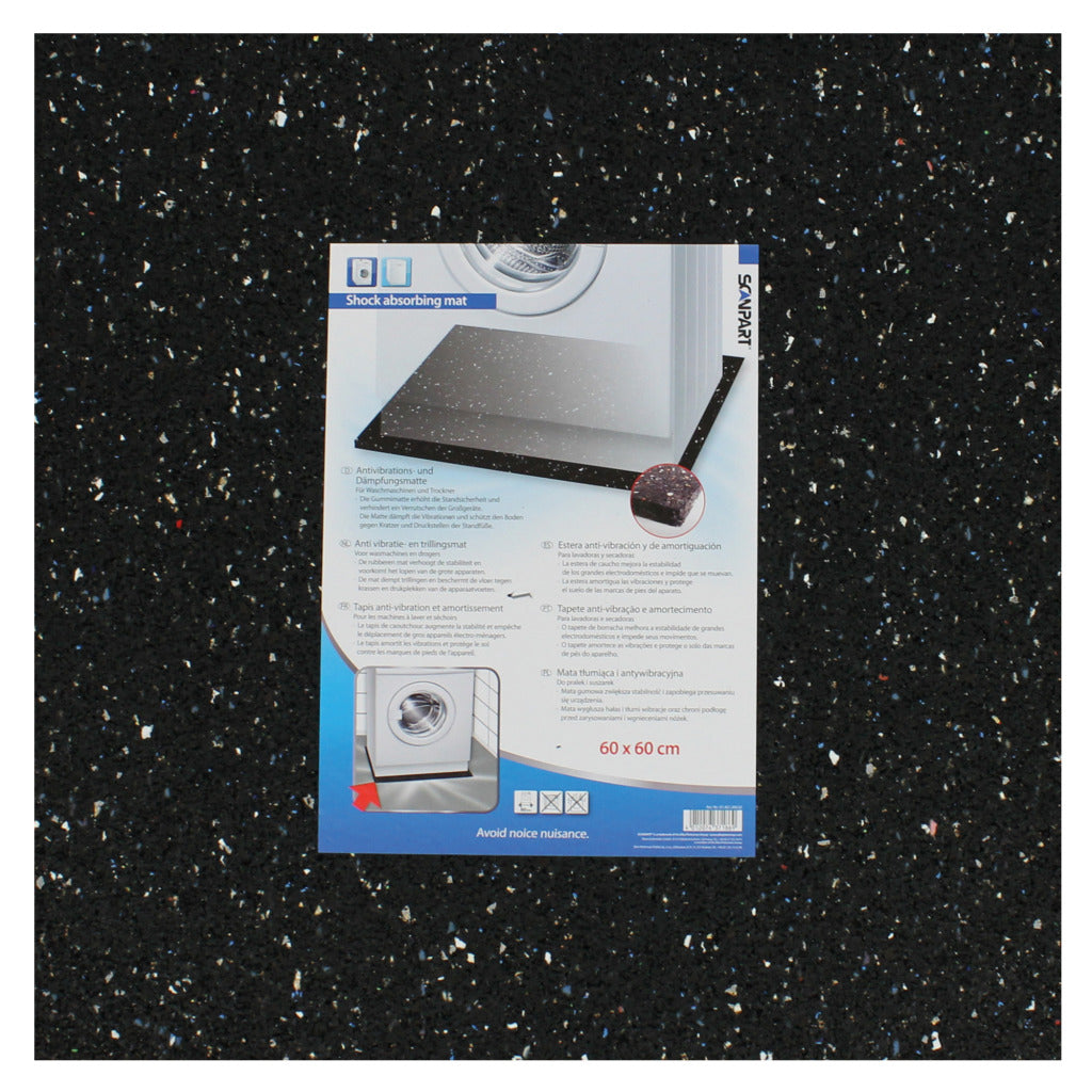 Scanpart anti vibratiemat 60x60x0,8 zw