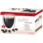 Scanpart dubbelwandige koffieglazen 175 ml - koffie - lungo - koffieglas dubbelwandig - 2 stuks