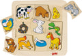 Goki puzzel, wie eet wat? 9 delig. 2+
