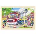 Goki houten puzzel brandweer. 24 delig. 3+