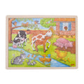 Goki puzzel: leven op de boerderij 40x30x0,8cm, 48-delig, hout, 3+