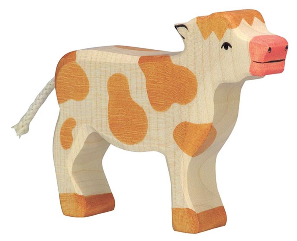 Holztiger - Holztiger kalf staand bruin. 11 cm.