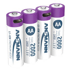 Ansmann oplaadbare aa batterijen - li-ion - incl. usb-c oplaadkabel - 4 stuks