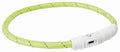 Trixie - lichtgevende halsband hond flash usb tpu / nylon groen