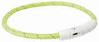 Trixie - lichtgevende halsband hond flash usb tpu / nylon groen