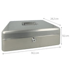 Westcott geldkist - 301x242x91mm - zilvergrijs - kunststof inzet met 5 vakken - ac-e51002-zi