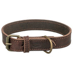 Trixie halsband hond rustic vetleer donkerbruin