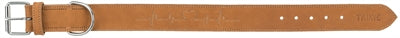 Trixie - halsband hond rustic vetleer heartbeat bruin