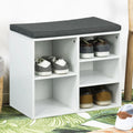 Hi schoenenrek met kussen 51,5x29x48 cm wit