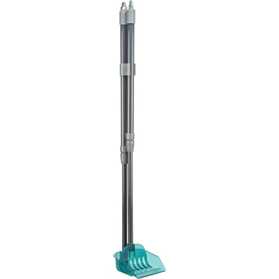 Trixie - vuilblik met hark grijs / blauw (60-107 cm)