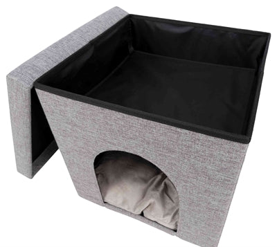 Trixie poef kattenmand relax-iglo alois grijs